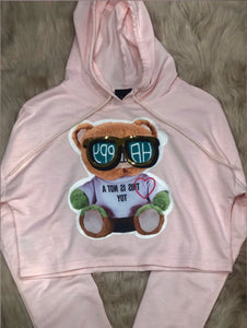 “Not a toy” crop hoodie